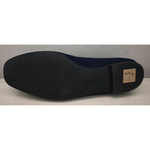 Cleo's x Skechers 159126 Women Sz 8.5 Navy Blue Cleo Square Blissful Soul Flats - Picture 8 of 12
